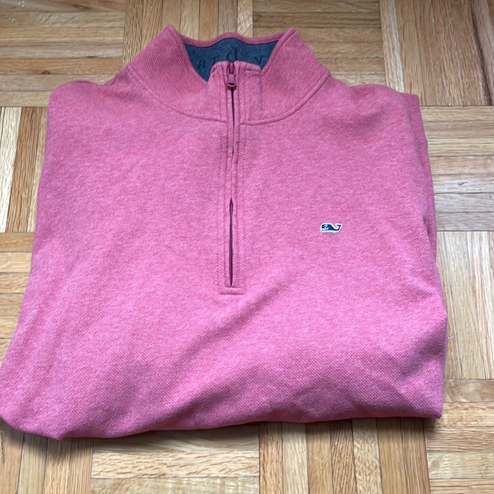 vineyard vines quarterzip - salmon